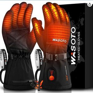 NWT WASOTO Heated Gloves for Men Women 7.4V Battery 22.2WH Rechargeable Heated S